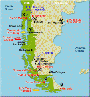 Patagonia map