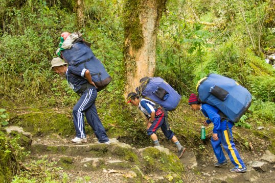 Porters on the Inca Trail Porters on the Inca Trail