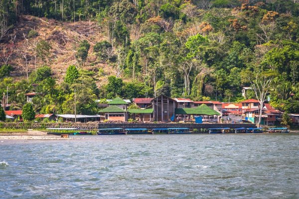 Small village in the Amazon Rainforest of Manu National Park, Peru Small village in the Amazon Rainforest of Manu National Park, Peru