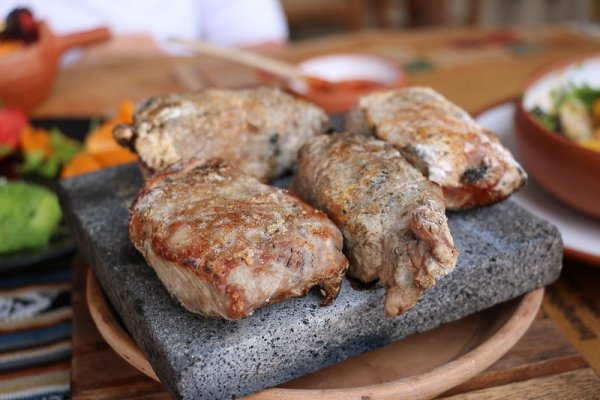 Alpaca tenderloin roasted on hot stone Alpaca tenderloin roasted on hot stone