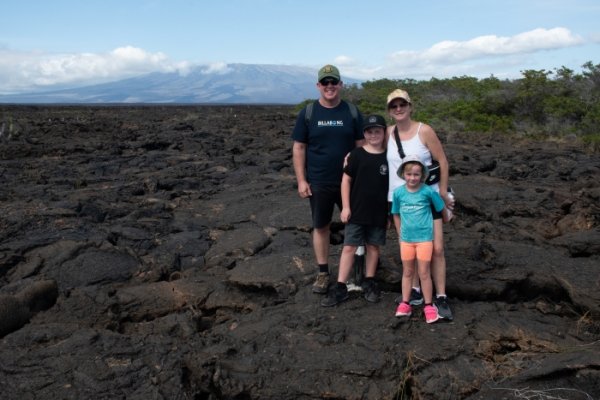 Rachel and her family in the Galapagos Islands Kids and parents in Galapagos Islands
