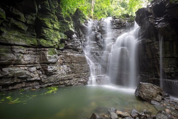 Waterfall deep in the jungles of the Amazon Rainforest, Ecuador Waterfall deep in the jungles of the Amazon Rainforest, Ecuador