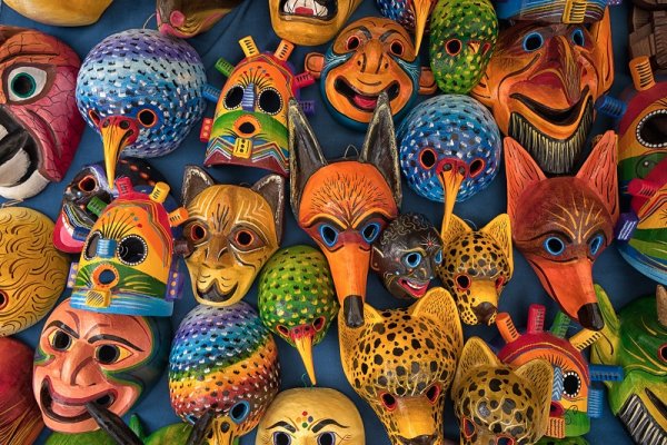 Masks in Otavalo Markets in Ecuador shutterstock 768575713