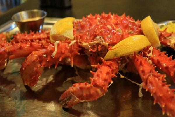 King crab pie with lemon a traditional food in Patagonia King crab pie with lemon a traditional food in Patagonia