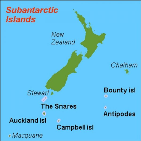 Map of Sub Antarctic Islands SubAntarcticIslands9