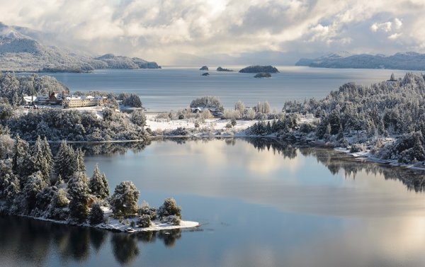 Argentinian Patagonia in winter, San Carlos de Bariloche Argentinian Patagonia in winter, San Carlos de Bariloche