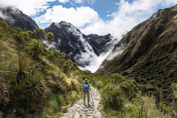 Walking on Inca Trail to Machu Picchu Walking on Inca Trail to Machu Picchu