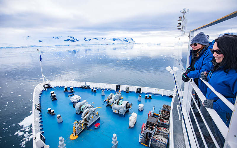 Antarctica cruise ship agents on Antarctica cruise ship