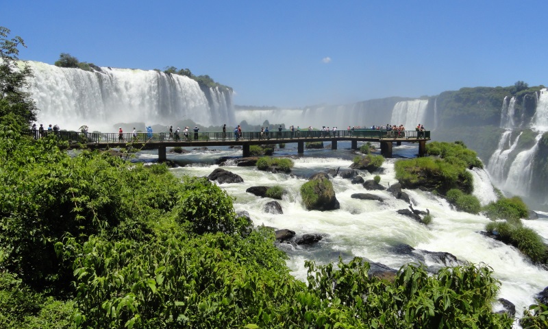 Thanks to walkways, you will be close to Iguazu impressive falls Thanks to walkways, you will be close to Iguazu impressive falls